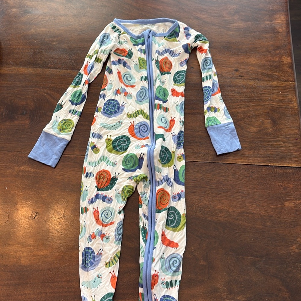 Little Sleepies caterpillar print zippy 3T